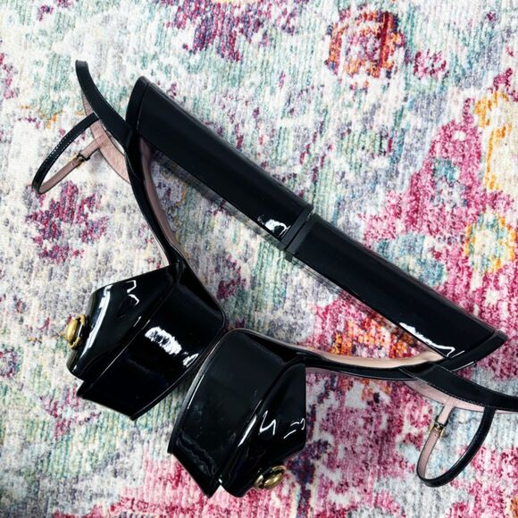 Gucci Patent Leather Claudie Platform Sandals - Picture 10 of 11